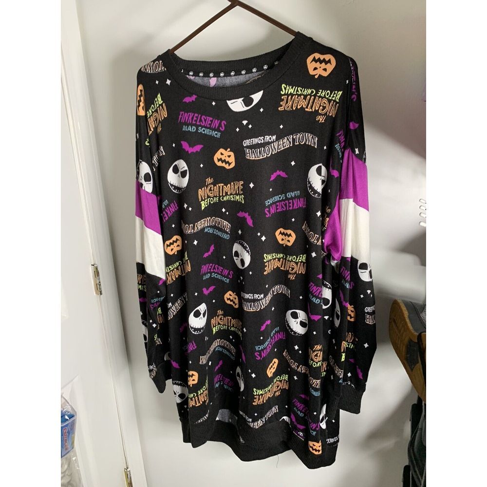 disney NIGHTMARE BEFORE CHRISTMAS PAJAMAS‎ NIGHTGOWN WOMENS SIZE 16-18 - Picture 1 of 2